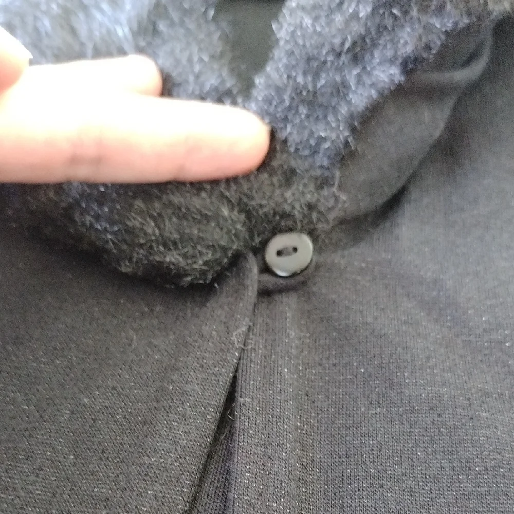 LIMITED TIME OFFER! Indication Black Faux Fur Coatwith Matching Pant - Picture 7 of 17